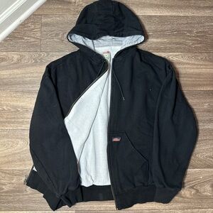 Dickies Waffle Thermal Lined Zip Up Hoodie Size Large